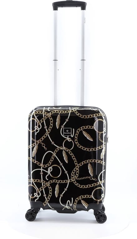 Saxoline Handbagage Harde Koffer / Trolley / Reiskoffer - 55cm (Small) Golden Age Print - Bedrukt / Small