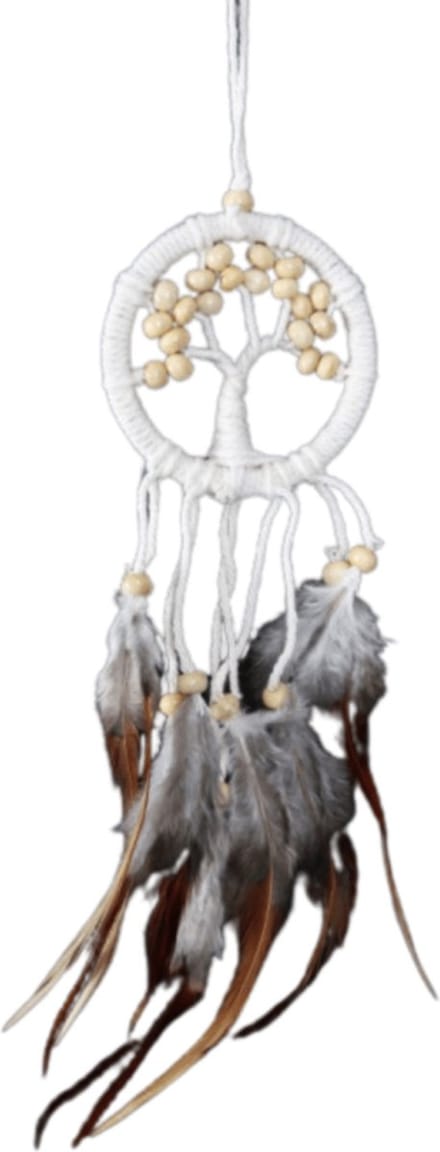 Dromenvanger - Tree of life beige kralen 7cm - Dreamcatcher