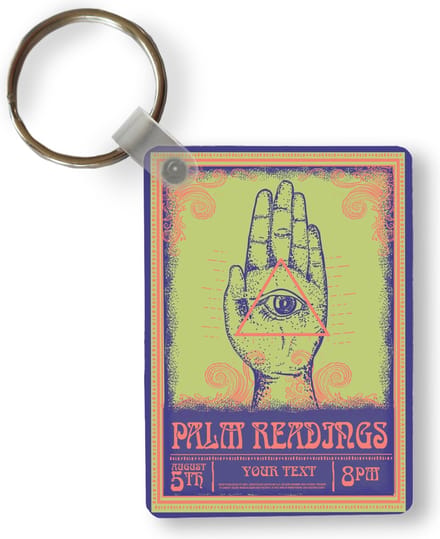 Sleutelhanger - Vintage poster handlezing - Uitdeelcadeautjes - Plastic