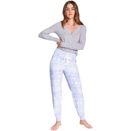 PJ Salvage Sneeuwvlok-pyjamabroek voor dames (Lichtblauw)