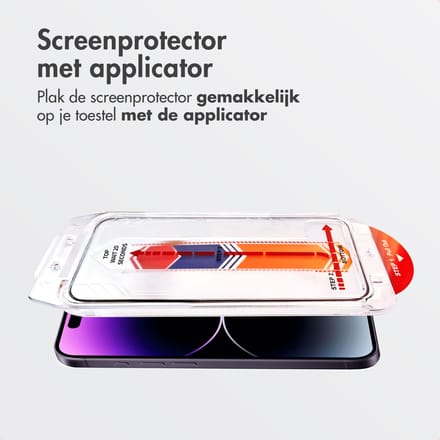 Accezz Screen Protector - Geschikt voor Apple iPhone 14 Pro - Glas Screenprotector met Anti-dust Applicator