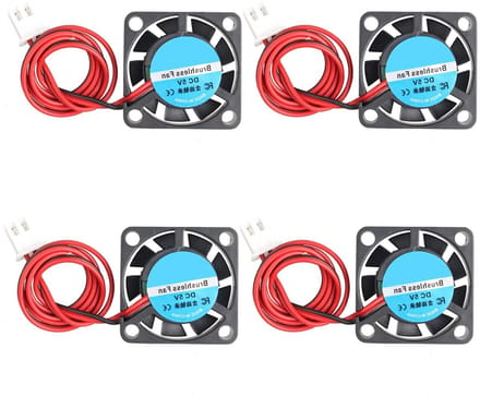 4 Stuks 2507 DC 5V Stille Koelventilator 25 x 25 x 7mm voor CPU, 3D Printer en Computerbehuizingen met 2-Pin Aansluiting