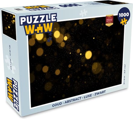 Puzzel Goud - Abstract - Luxe - Zwart - Legpuzzel - Puzzel 1000 stukjes volwassenen