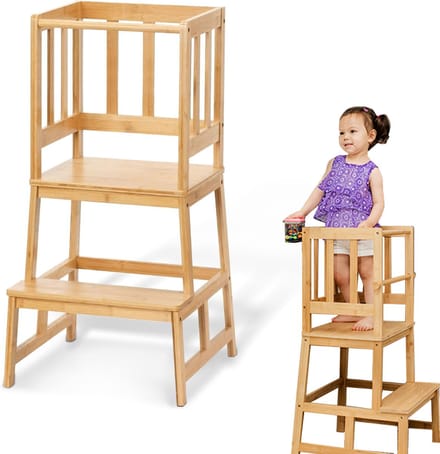 White-Label Leertoren - Keukenhulp - Learning Tower - Veilig - Hout