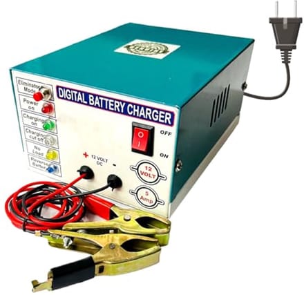Batterijlader - Acculader - Voertuig Onderhoud - Automatische Uitschakeling - 12 Volt 5 Amp - Zwart
