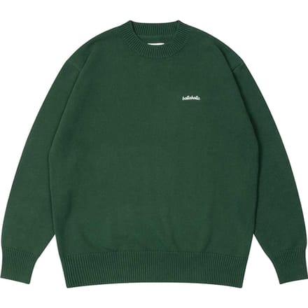 Ballaholic Logo Cotton Knit Sweatshirt Groen