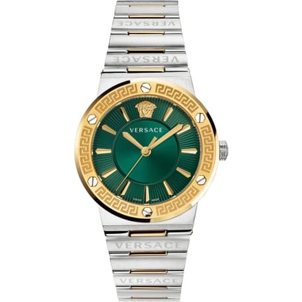 Versace VELW00720 Greca Logo Two-Tone Groen Dameshorloge