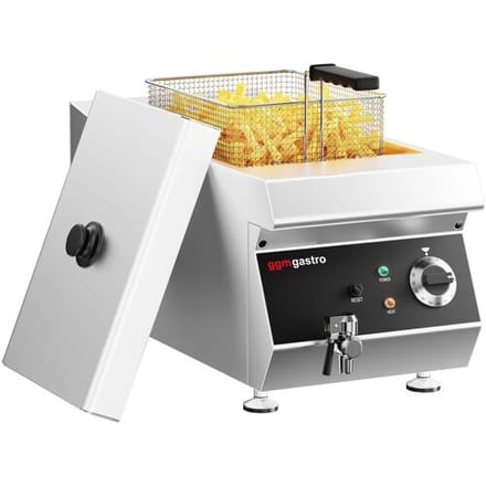 GGM Gastro Elektro Fritteuse - 13 Liter - 4,5 kW - mit Ablasshahn