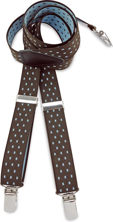 We Love Ties - Bretels - Kinderbretels X-Style - bruin / lichtblauw