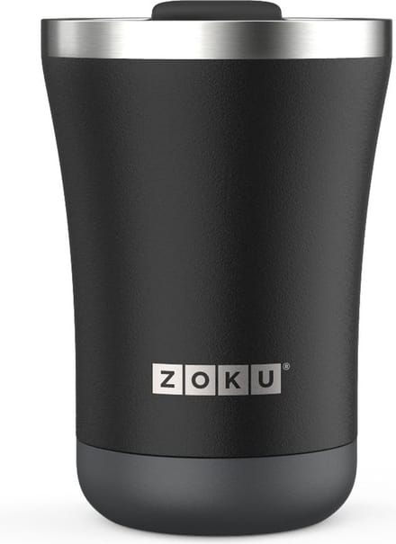 Thermosbeker, 0.35 L, RVS/Polypropyleen, BPA vrij, Zwart - Zoku
