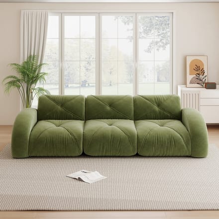 MODFU Modulaire Bank - Frameloos - Flexibele Opstelling - Woonkamer - Chenille - Groen