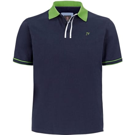 Jan Vanderstorm herren Poloshirt - 80/82 - blauw - Plus Size