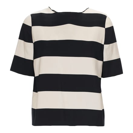 Lanvin top met zwarte en witte strepen - jaren 2010
