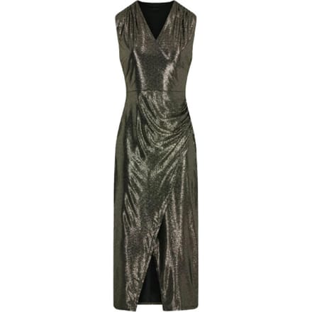 Morgan - Sleeveless midi dress 252-Riva gold yellow - Maat : 38