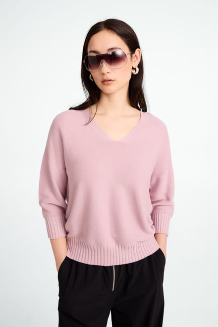 Seamless cotton pullover 317 | Rosa - Rosa / S