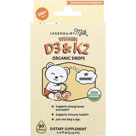 Vitamine D3 & K2 Biologische Druppels, 0+ Maanden, 3,24 ml (0,1 fl oz)