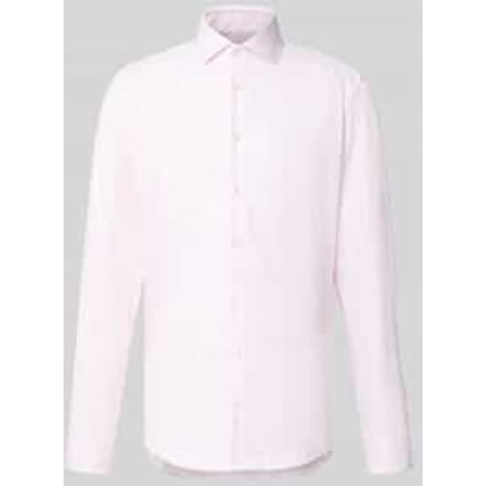 slim fit zakelijk overhemd van 100% katoen model 'Spread Kent'