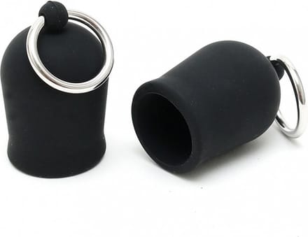 Bondage Play siliconen tepelzuigers met ring
