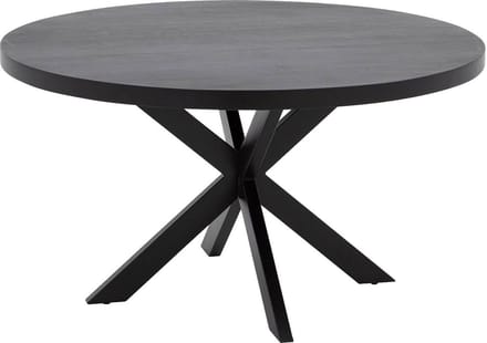 Goossens Lecca Eettafel - Hout - 140 x 76 x 140 cm - Rond - zwart