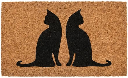 Clayre & Eef Deurmat Bruin Kokos Kat