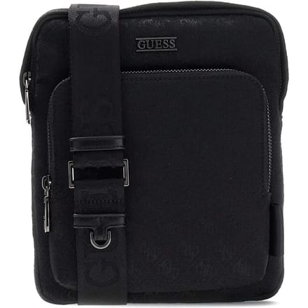 Guess Boston Kleine Schoudertas Heren - Imitatieleer - Zwart