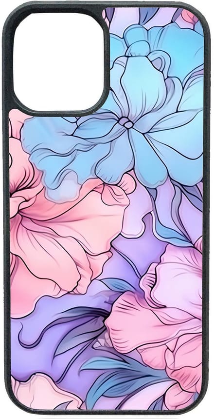 Telefoonhoesje - FLOWERS PINK AND PURPLE - Iphone 13 Pro