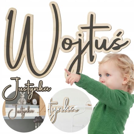 SMX Design - Houten Naamplaatje - 3D Muuropschrift - Diverse Kleuren - 70cm Breed