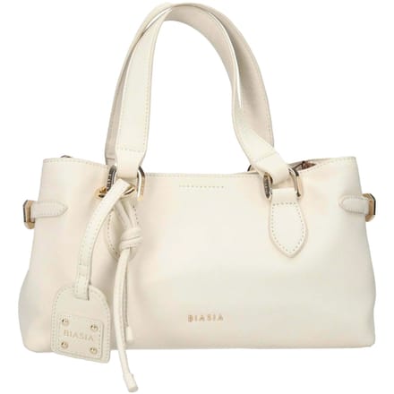 BIASIA Leren handtas schoudertas Mellow Handbag Avorio wit