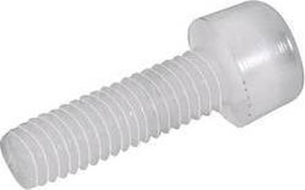TOOLCRAFT 830290 Cilinderkopschroeven M3 30 mm Binnenzeskant (inbus) DIN 912 Kunststof, Polyamide 10 stuk(s)