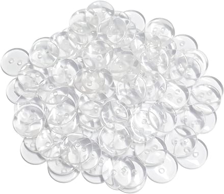 Transparante Knopen Set van 150 Stuks, 10/12.5/15mm, Reversible 2-Gat Knopen voor Kleding, Beddengoed en Creatieve Projecten