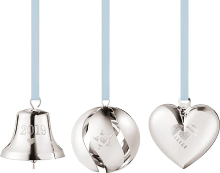 Georg Jensen Seasonal Christmas Collection 2019 Gift Set - Bel, Bal en Hart - Messing - Zilver