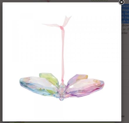 Ornament vlinder acryl geslepen diverse kleuren 10x8x2