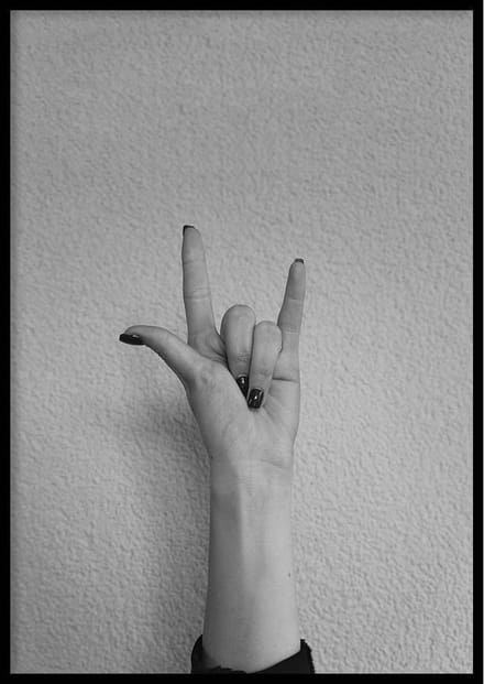 Poster Rock And Roll Handgebaar - 50x70cm