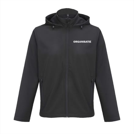 ORGANISATIE Softshell jas met capuchon - Waterafstotend - 2-laags - Maat M