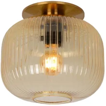 Lucide Tafellamp Virgil - Amber Glas - Diam. 25,5cm - E27