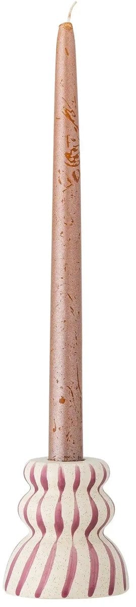 Bloomingville Kandelaar aardewerk paars Gabin 8cm