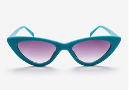 Piu Forty OKKIA Preassembled sunglasses with soft touch spectacle frames cat shapes – col. Blue