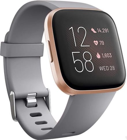 Fitbit Versa silicone band (grijs) - Afmetingen: Maat S