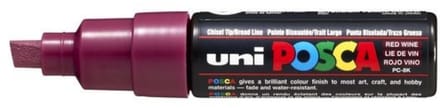 Wijnrood verfstift op waterbasis met schuine punt breed