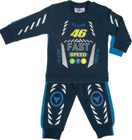 Funderwear - Pyama - Donker Blauw - Racing = Maat 74 - Jongen