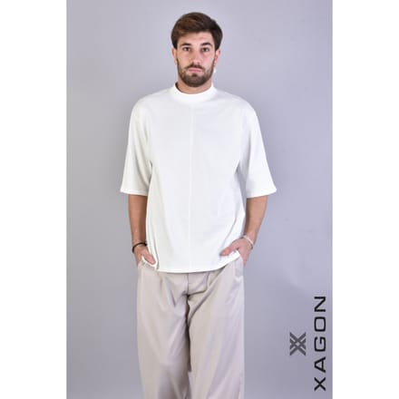 Xagon Man T-shirt Oversize Mannen romig