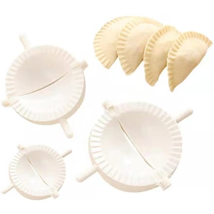 3 Stuks Dumpling Machine Vormen Vleespastei Vormen Keuken Pasta Pers Dumpling Maakgereedschap voor Dumpling L(for 6.5-9kg) white