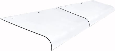 Gebogen Luifel - Deur Overkapping - Bescherming Buiten - Geluidsreducerend Polycarbonaat - 200 cm - Transparant