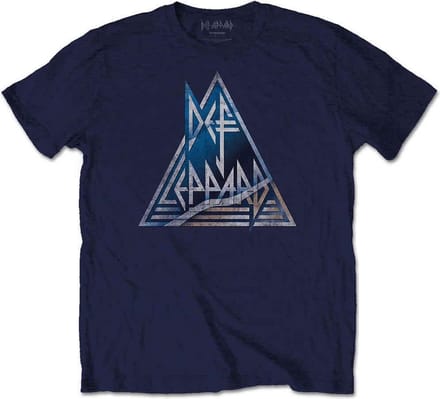 Def Leppard - Triangle Logo Heren T-shirt - 2XL - Blauw
