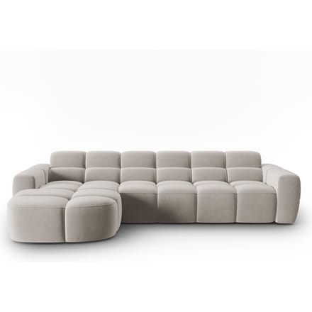 4-zits hoekbank Lisa links velvet | Micadoni