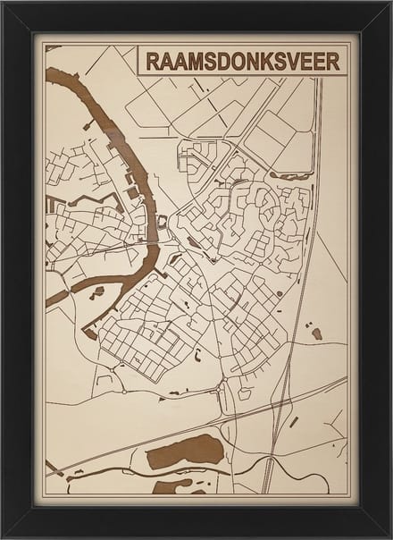 Decoratief Beeld - Houten Van Raamsdonksveer - Hout - Bekroned - Bruin - 21 X 30 Cm