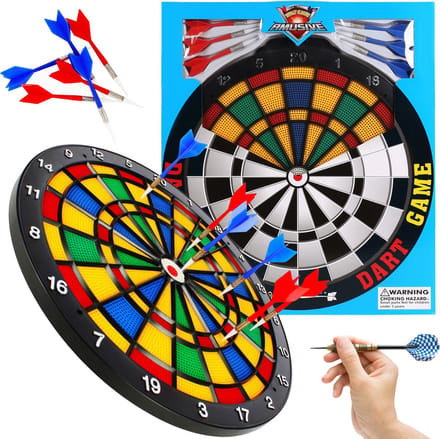 Dart Schijf, Dart Spel, GROOT spel schild + 6 stuks dartpijlen 7+