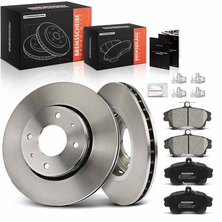 Frankberg 2x remschijven 4x remblokken vooras voor Mitsubishi