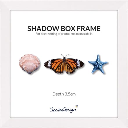SecaDesign Fotolijst met diepte - 20x20 cm - Wit - 3d lijst