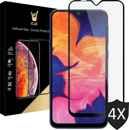 Screenprotector geschikt voor Samsung A10 - 4x FullGuard Glas Screen Protector